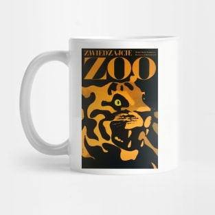 Visit The ZOO Warsaw Poland TIGER Advertisement Vintage Travel Mug